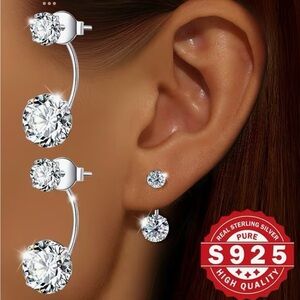 Elegant Silver Crystal Earrings